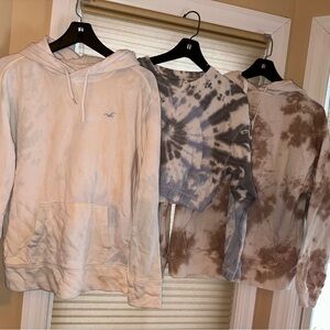 Hollister & Aeropostale Tie-Dyed Hoodies